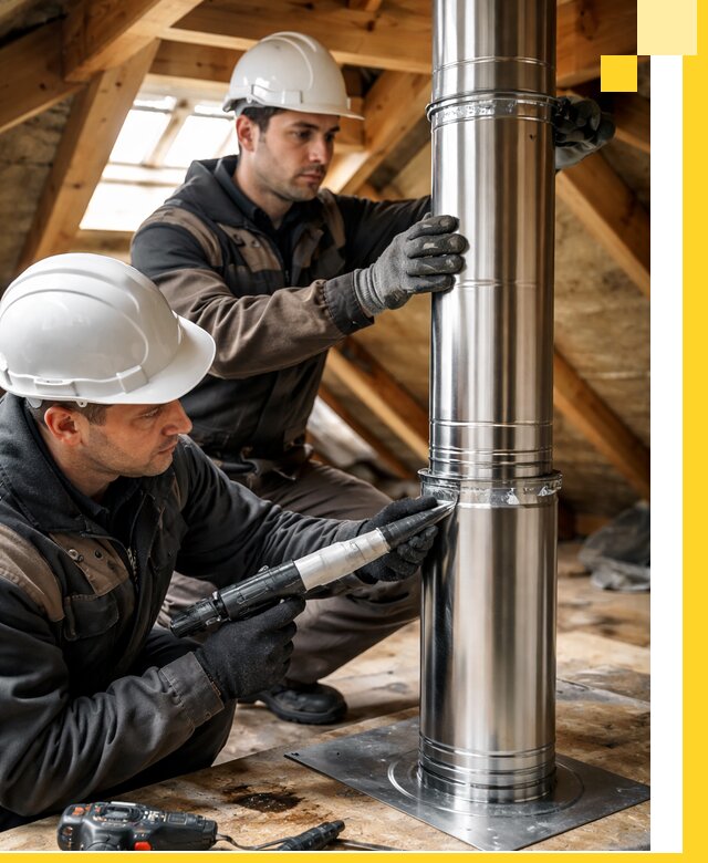 Монтаж дымоходов для каминов в Прохладном с гарантией качества