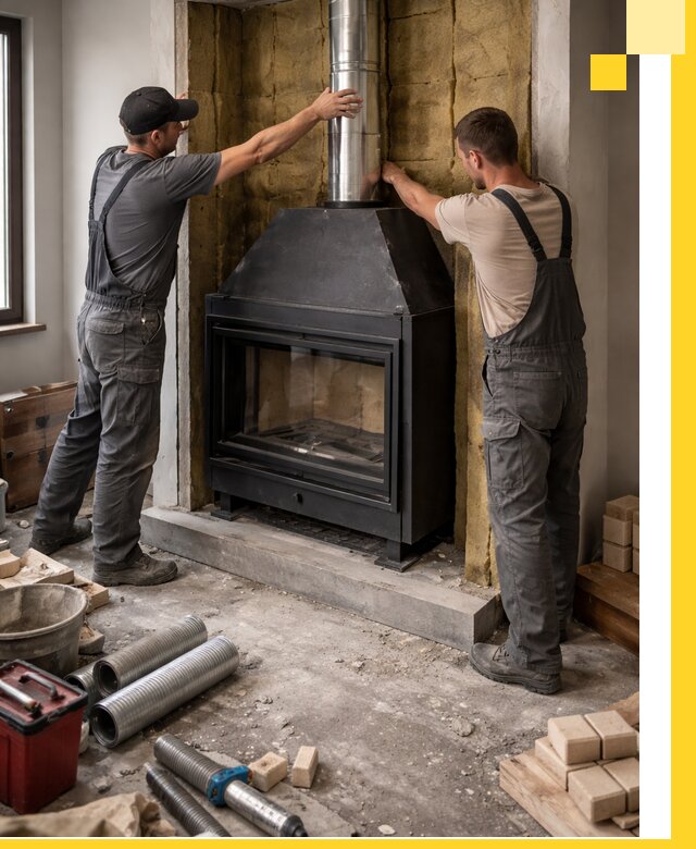 Изготовление и монтаж закрытых каминов в Прохладном под ключ
