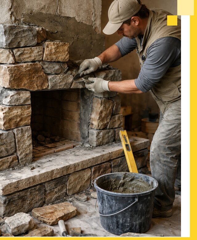 Изготовление и установка каменных каминов под ключ в Прохладном