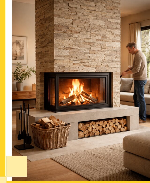 Дровяной камин под ключ в Прохладном от 216660 р. | ЭриданПрх