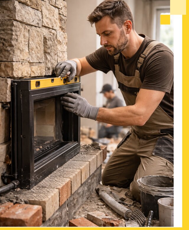 Дровяные камины под ключ в Прохладном: монтаж, обустройство