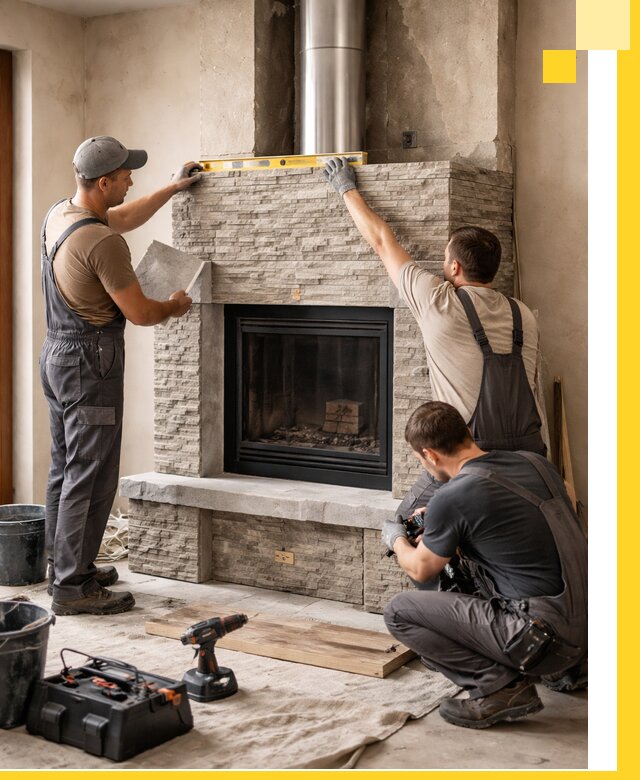 Профессиональный монтаж каминов под ключ в Прохладном для дома