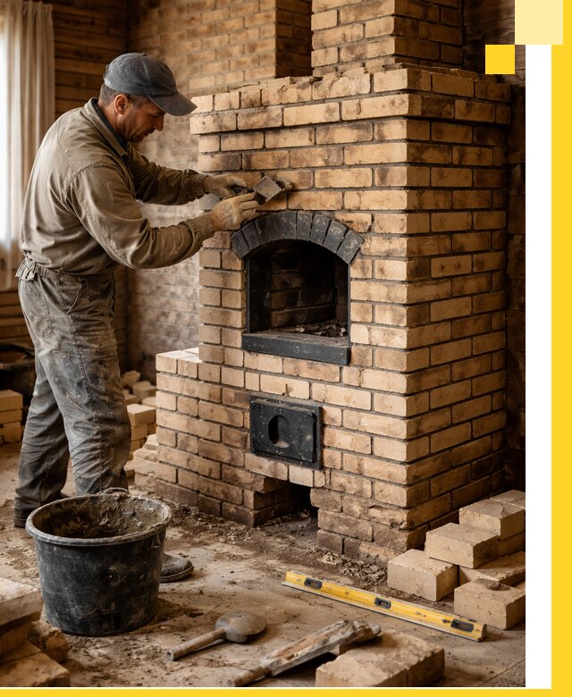Кирпичные печи под ключ в Прохладном: проектирование и кладка