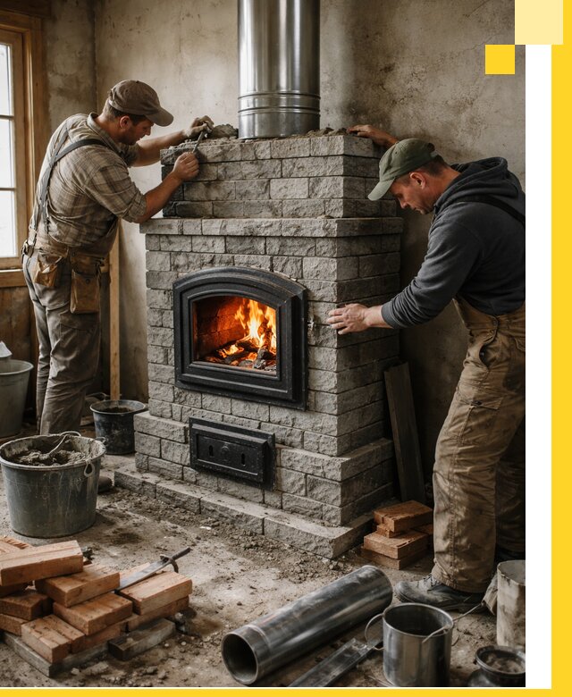 Производство, поставка и монтаж дровяных печей в Прохладном