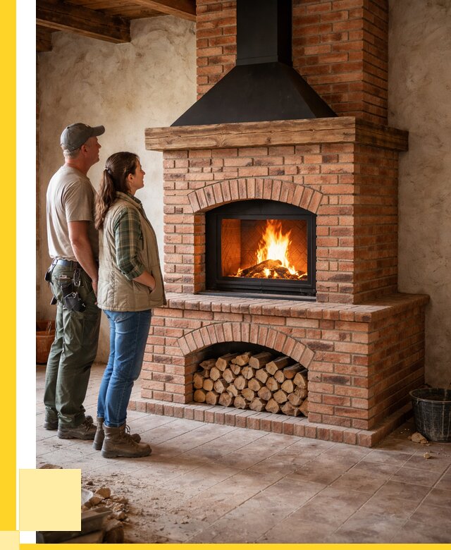 Печи камины из кирпича в Прохладном от 129996 р. | ЭриданПрх