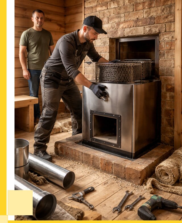 Монтаж банных печей под ключ в Прохладном от 19499 р., ЭриданПрх