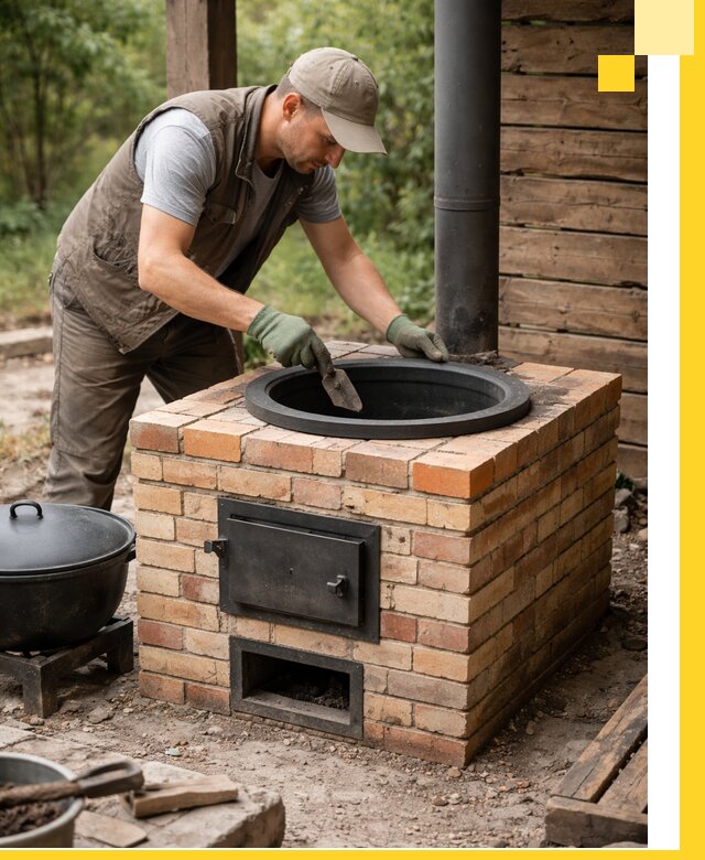 Изготовление и установка печей для казана в Прохладном под ключ