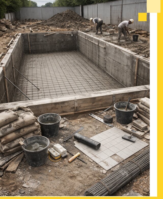 Строительство бассейнов под ключ в Прохладном, дизайн и монтаж