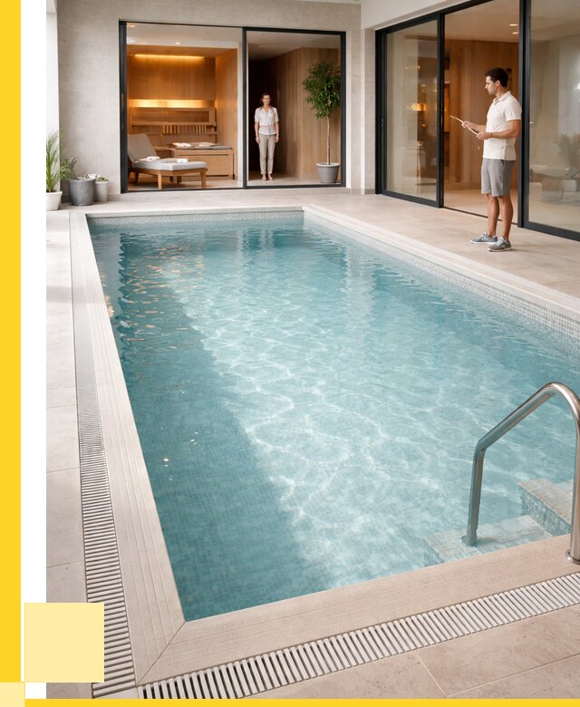 Отделка бассейна пленкой ПВХ в Прохладном от 3792 р. - ЭриданПрх