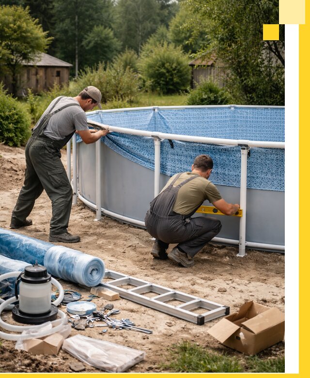 Установка и монтаж каркасных бассейнов в Прохладном под ключ