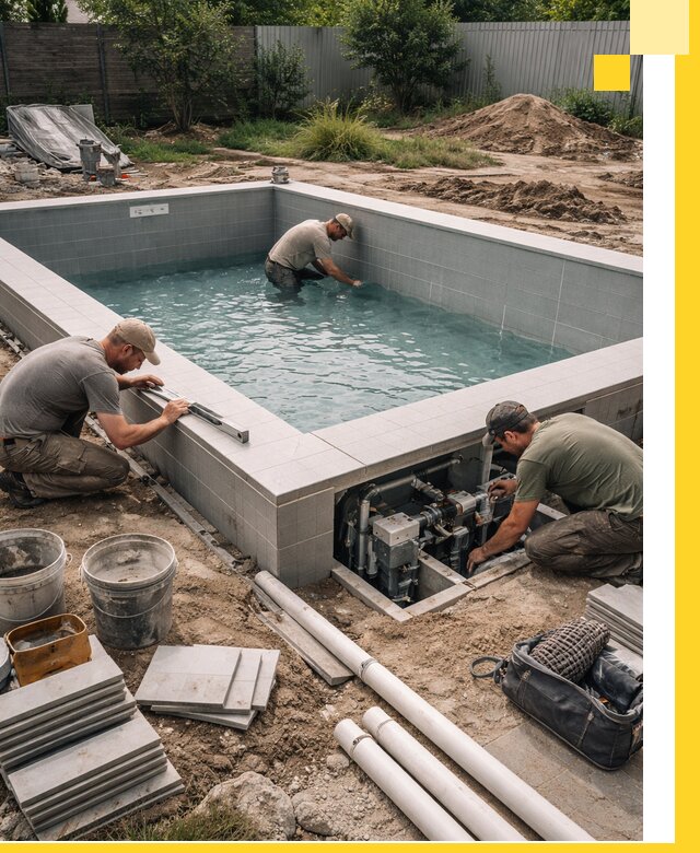 Строительство и монтаж бассейнов для дачи под ключ в Прохладном