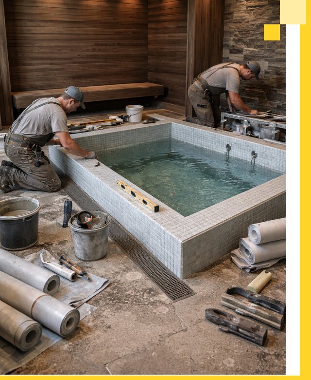 Установка и строительство бассейнов для сауны в Прохладном