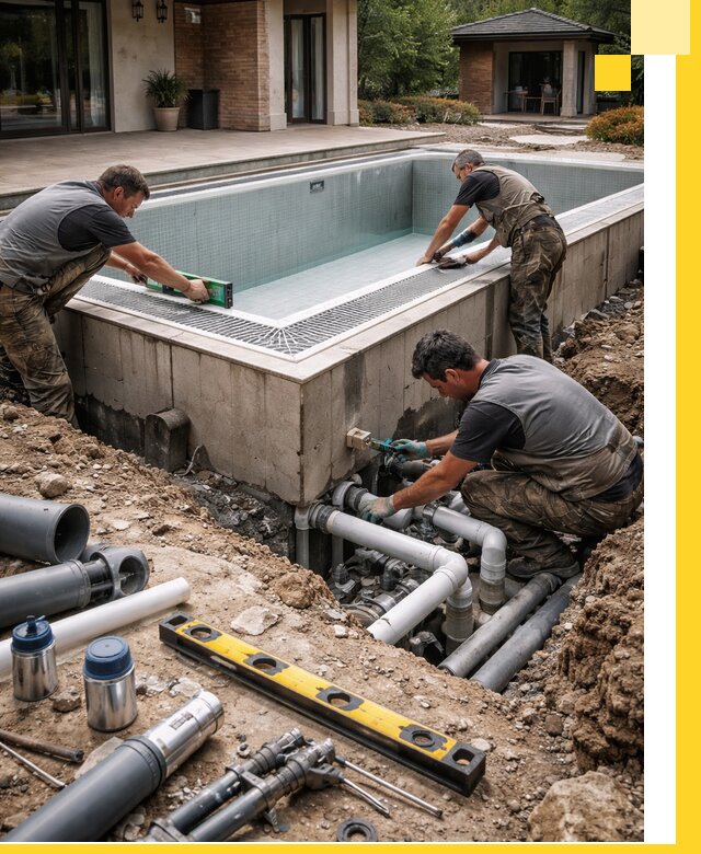 Строительство переливных бассейнов в Прохладном под ключ