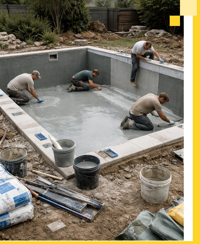 Изготовление и монтаж чаши бассейна под ключ в Прохладном