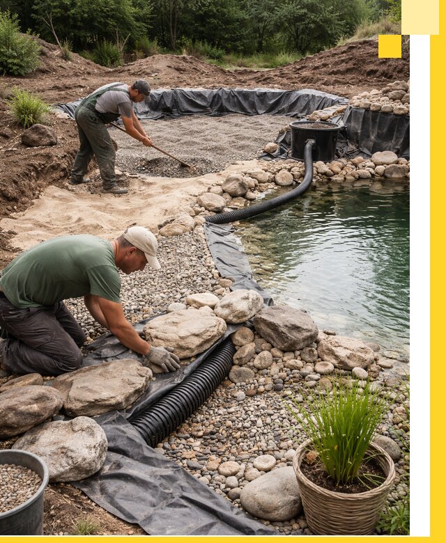 Строительство природных бассейнов и озер в Прохладном под ключ