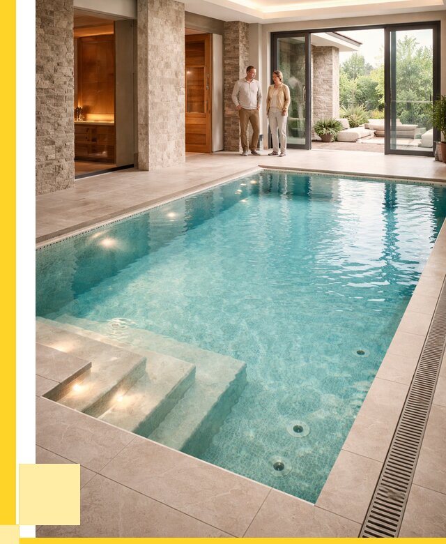 Бассейн во дворе в Прохладном: проект, отделка от 1299960 р. | ЭриданПрх