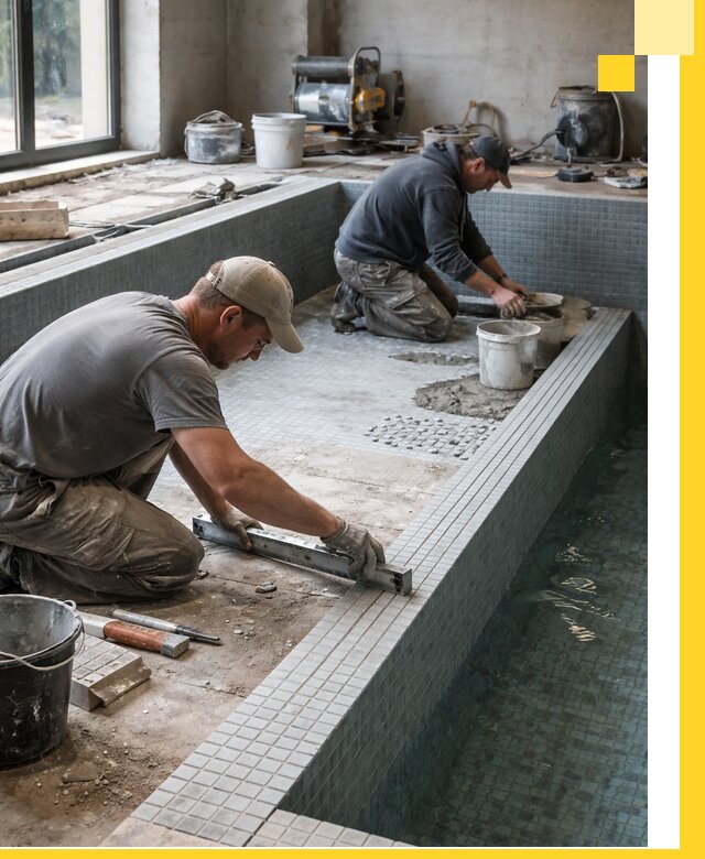 Строительство бассейна в частном доме в Прохладном под ключ