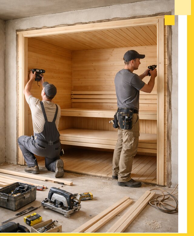 Монтаж саун под ключ в Прохладном — проектирование и установка