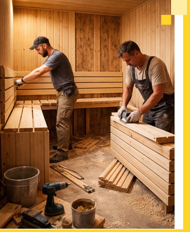 Профессиональный комплексный ремонт саун под ключ в Прохладном