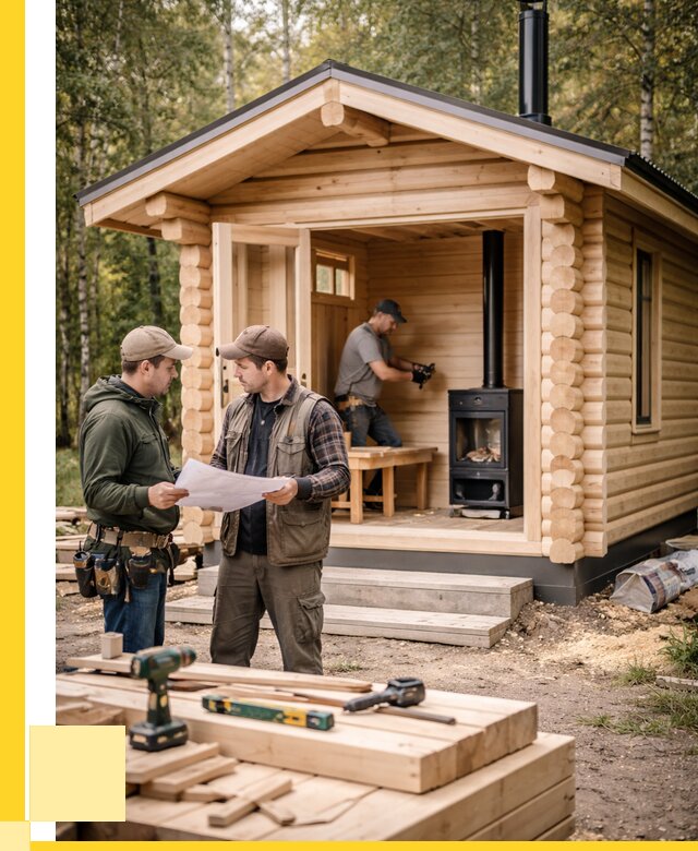 Монтаж бань под ключ в Прохладном — от 216660 р. | ЭриданПрх