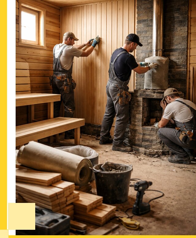 Ремонт бань под ключ в Прохладном от 48749 р. | ЭриданПрх