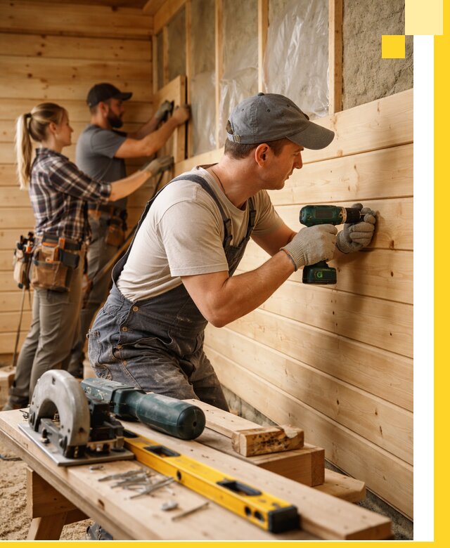 Обшивка бань под ключ в Прохладном: отделка стен и потолков