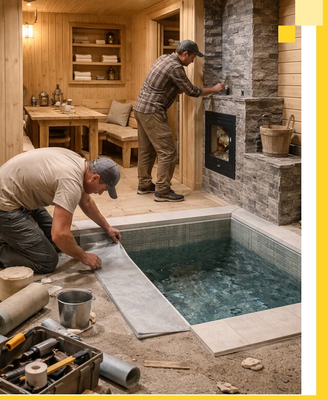 Строительство бань с комнатой отдыха под ключ в Прохладном