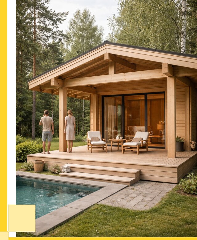 Бани с террасой под ключ в Прохладном от 649980 р. | ЭриданПрх