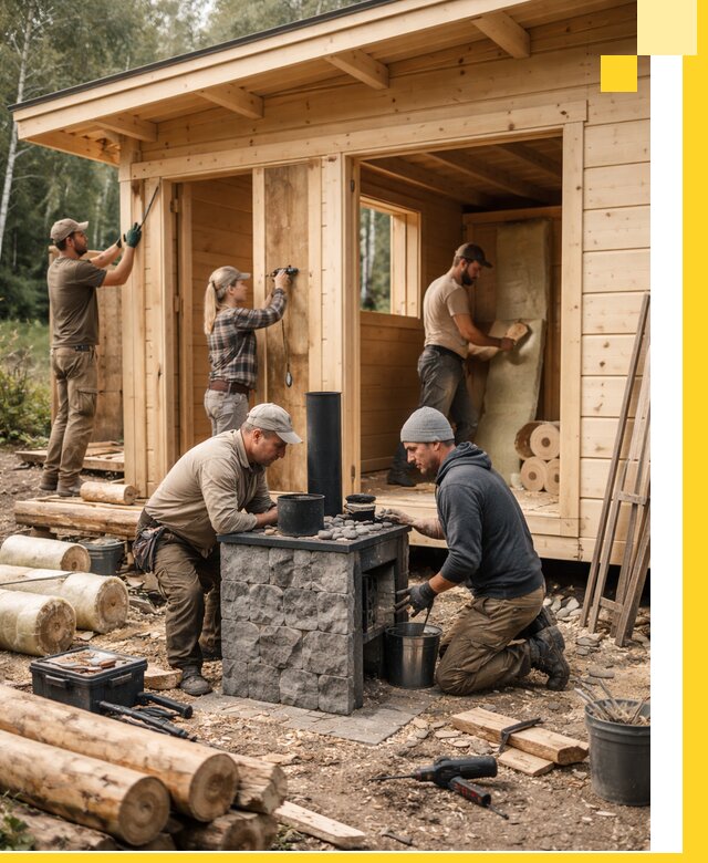 Купить баню под ключ в Прохладном строительство монтаж отделка