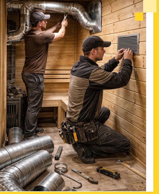 Проектирование и монтаж вентиляции бани в Прохладном под ключ