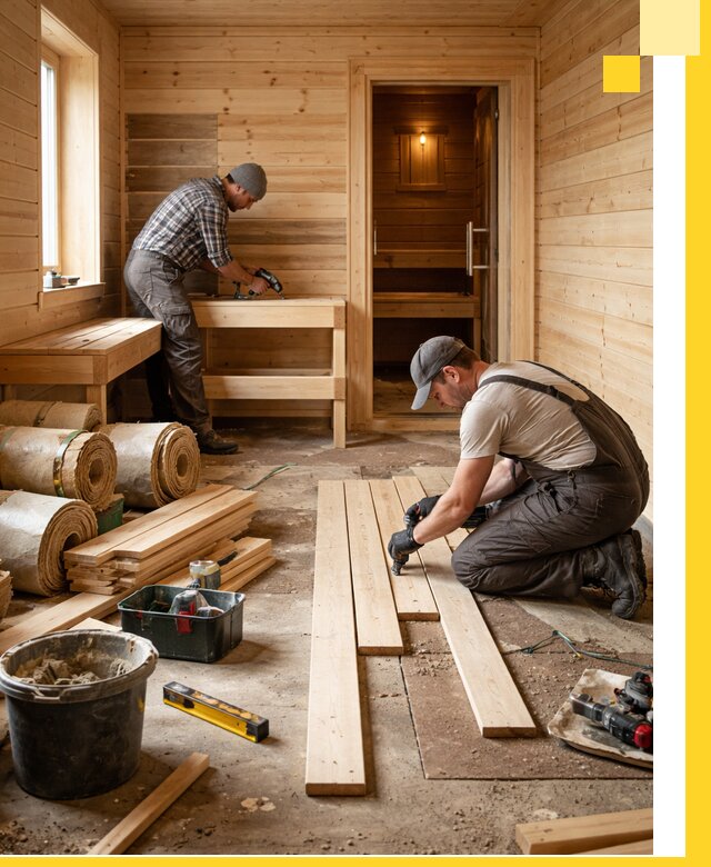 Индивидуальный проект бани с комнатой отдыха под ключ в Прохладном