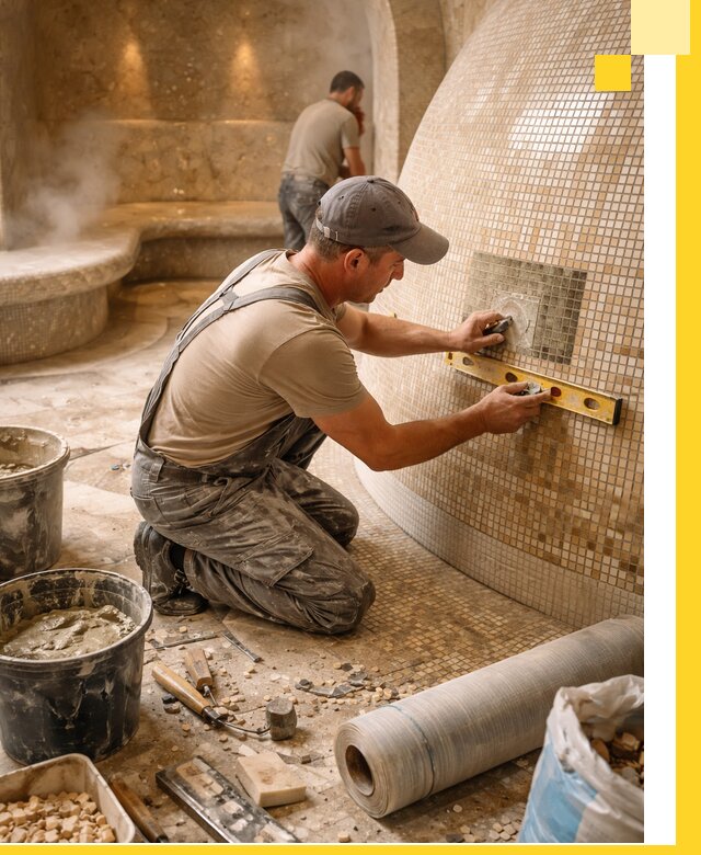 Хамам под ключ в Прохладном: проектирование, строительство, отделка