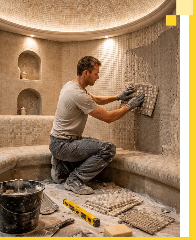 Устройство и монтаж домашнего хамама под ключ в Прохладном