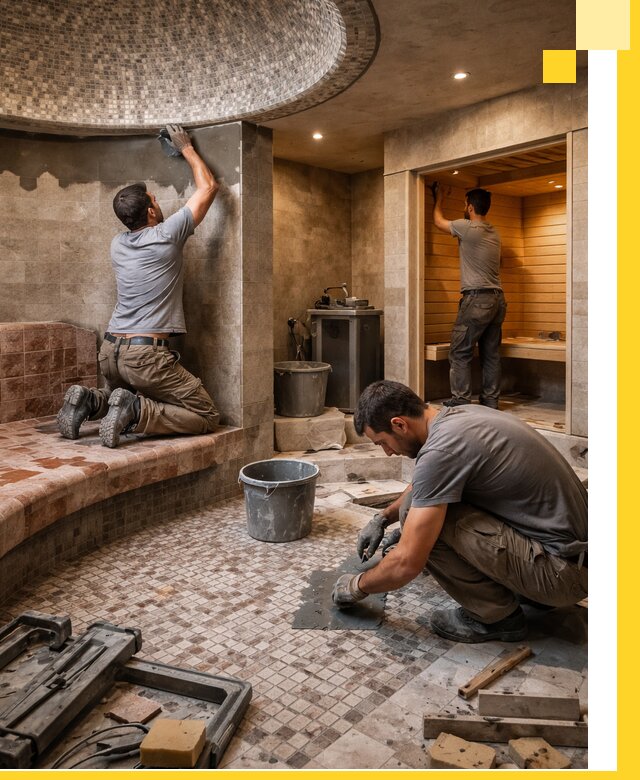 Проект и строительство хамама бани и сауны под ключ в Прохладном