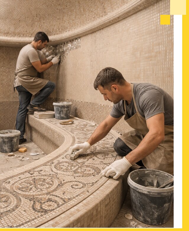 Плитка для хамама в Прохладном, укладка, подбор и поставка